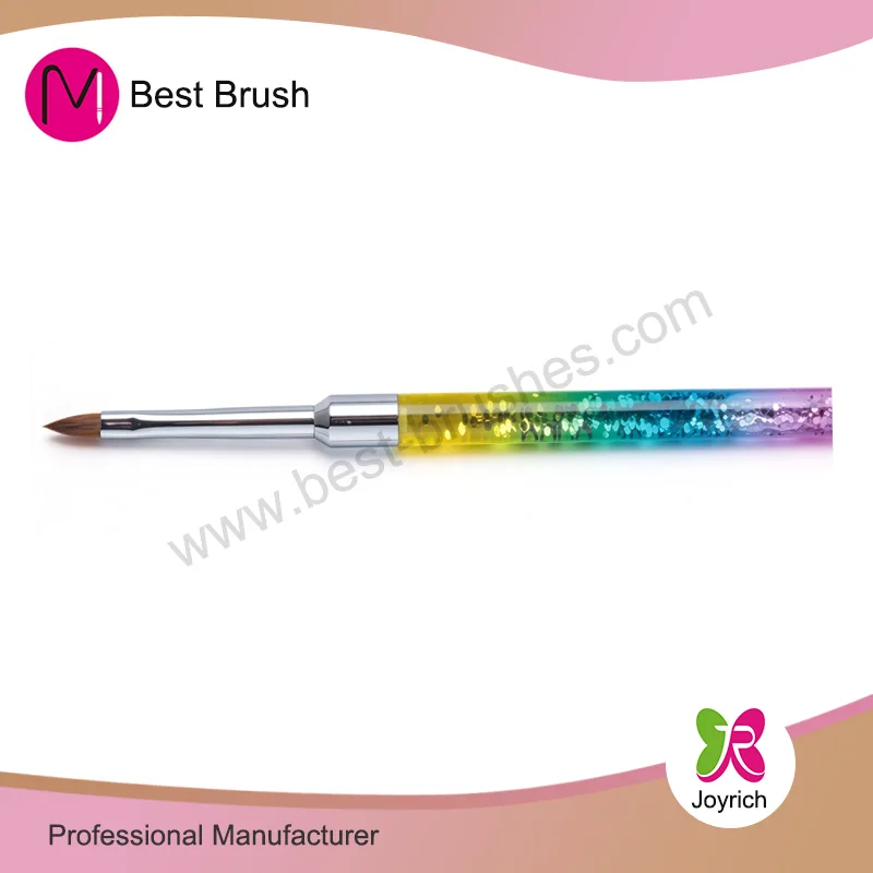 3 färger Sparkle Kolinsky 3D Nail Brush