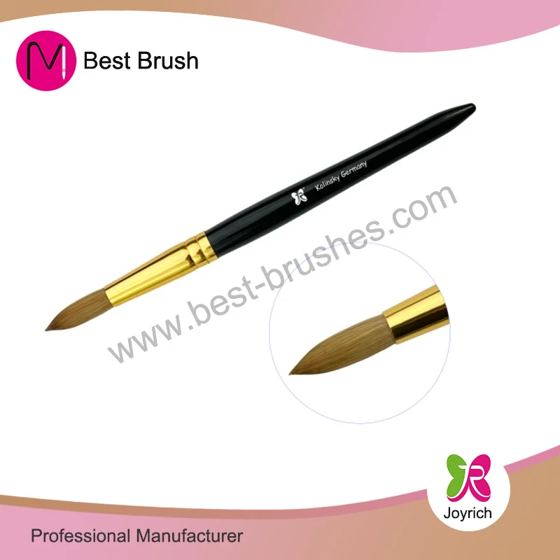 Svart Kolinsky akryl nagelbrush
