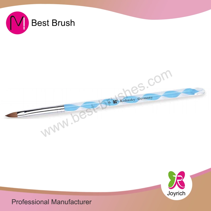 Blå marmor Kolinsky 3D -nagelbrush