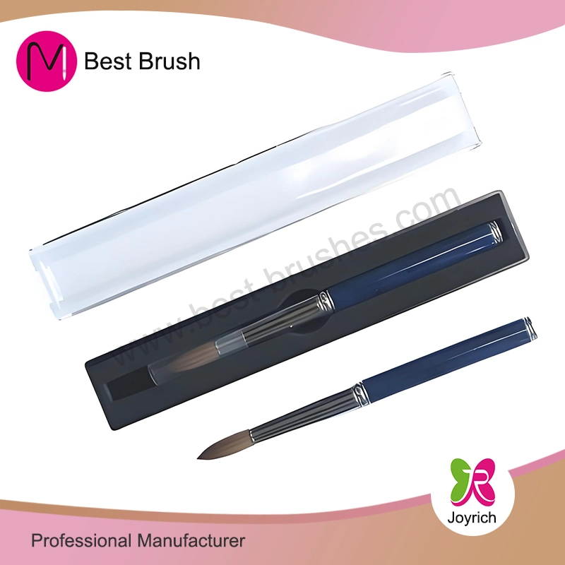 Blå ren kolinsky akryl nagelbrush