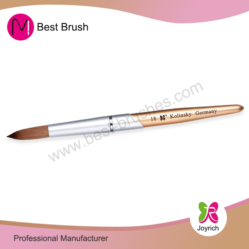 Guldhandtag Kolinsky akryl nagelbrush