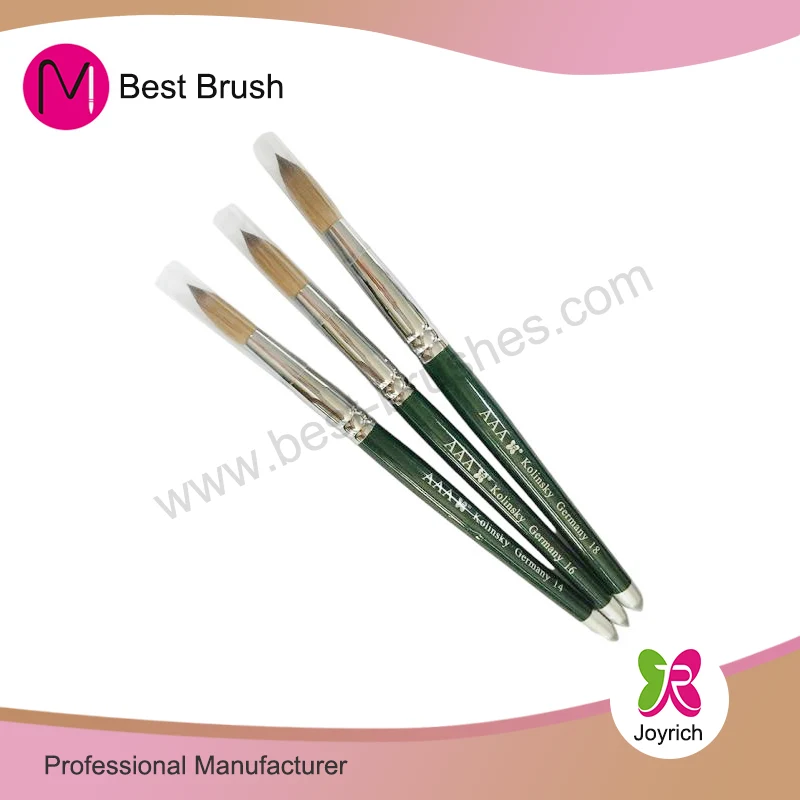 Green Silver Kolinsky akryl nagelbrush