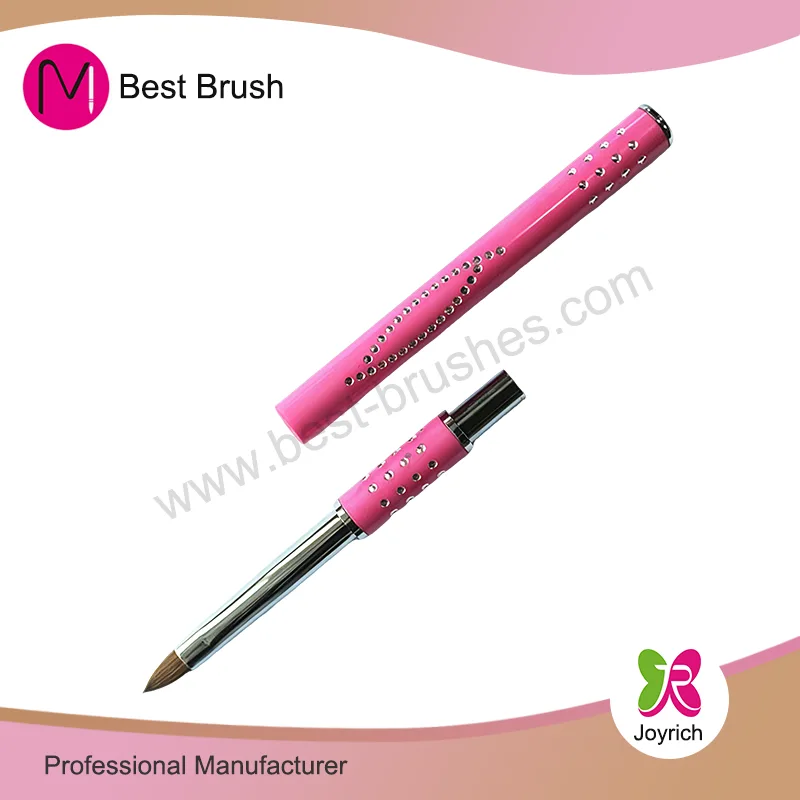 Rosa metall Kolinsky 3D nagelborste
