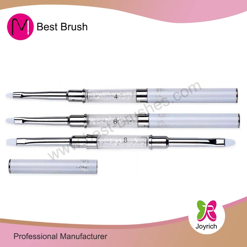 Vit mössa Gel dubbel nagelbrush